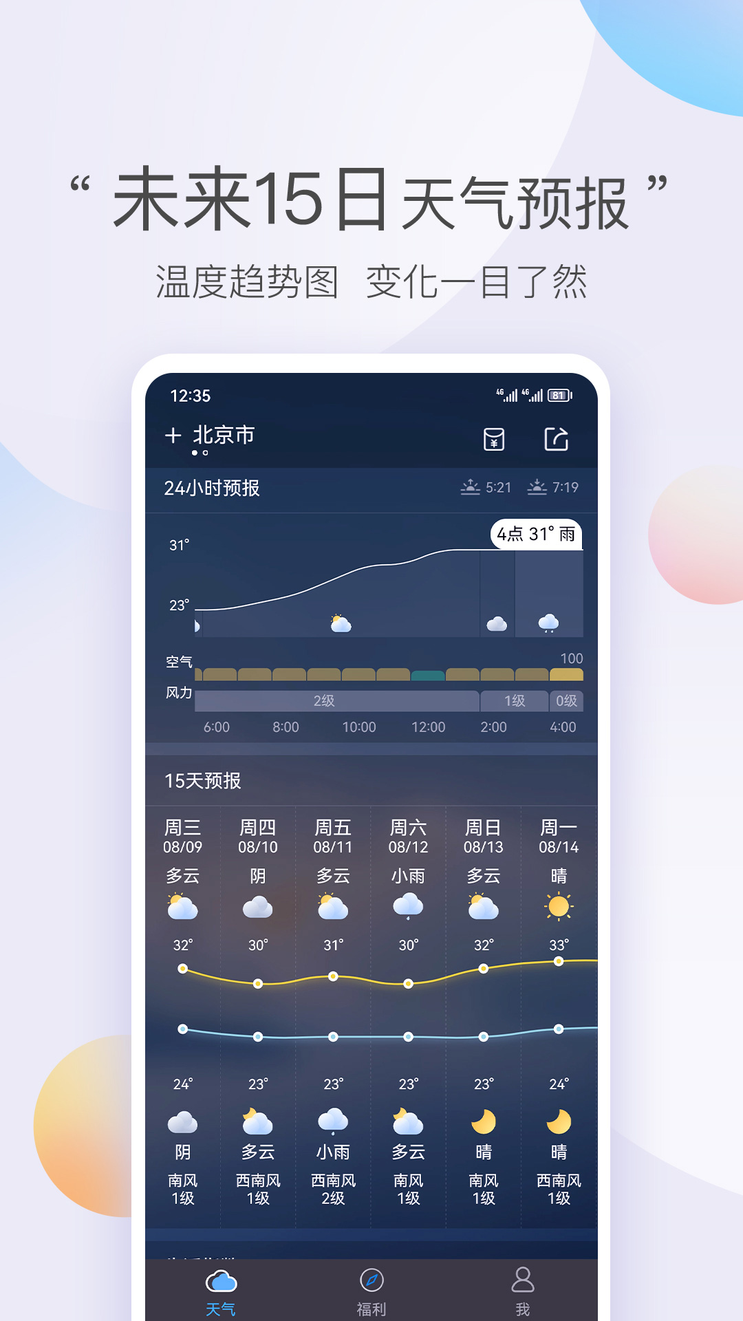 墨迹天气极速版app