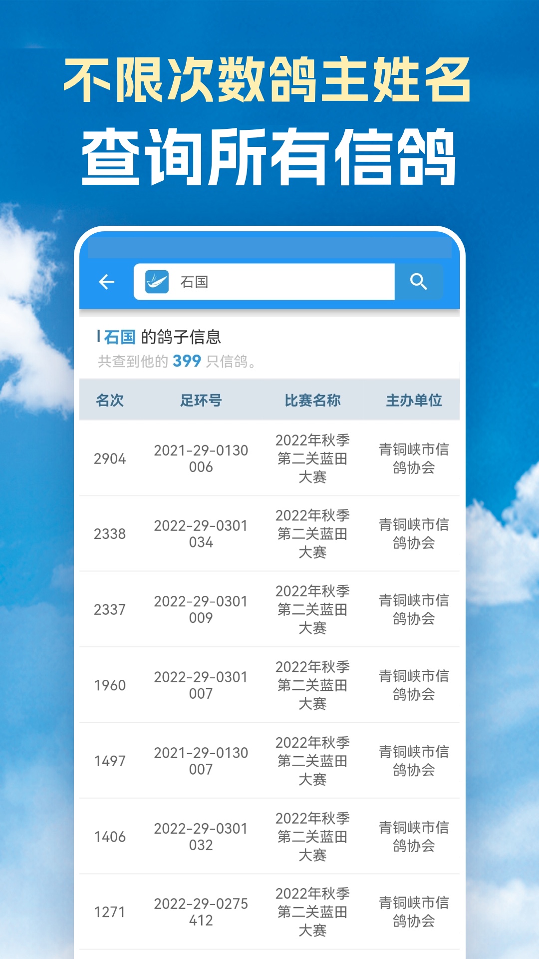 信鸽足环号网app